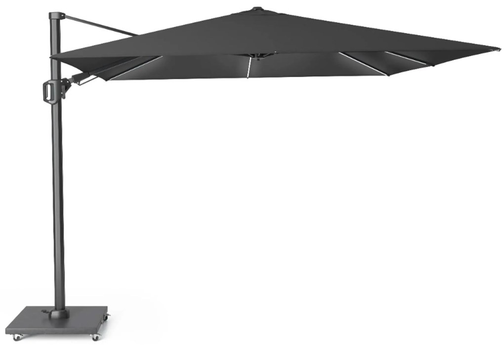 Platinum Challenger zweefparasol 3x3m T2 premium (excl. voet) faded black GLOW