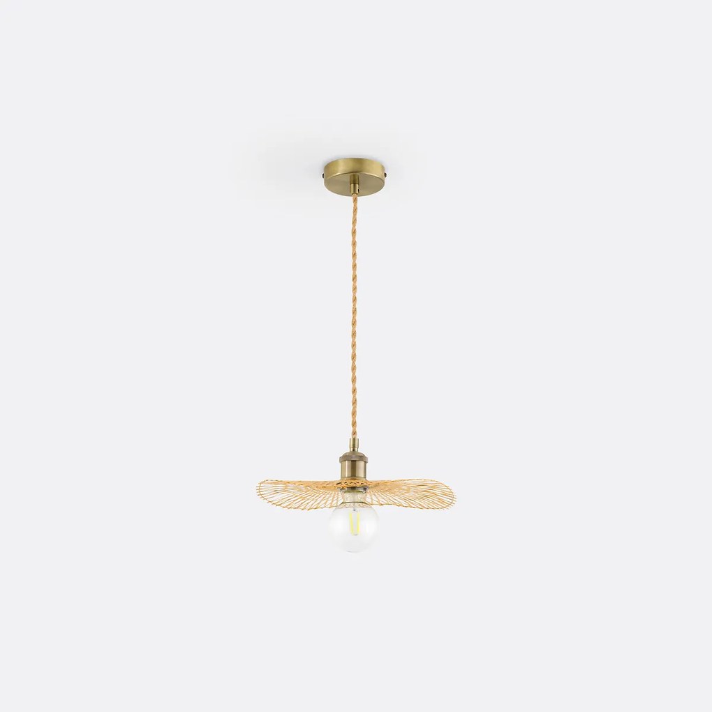 Luchtige hanglamp in bamboeØ30 cm, Ezia