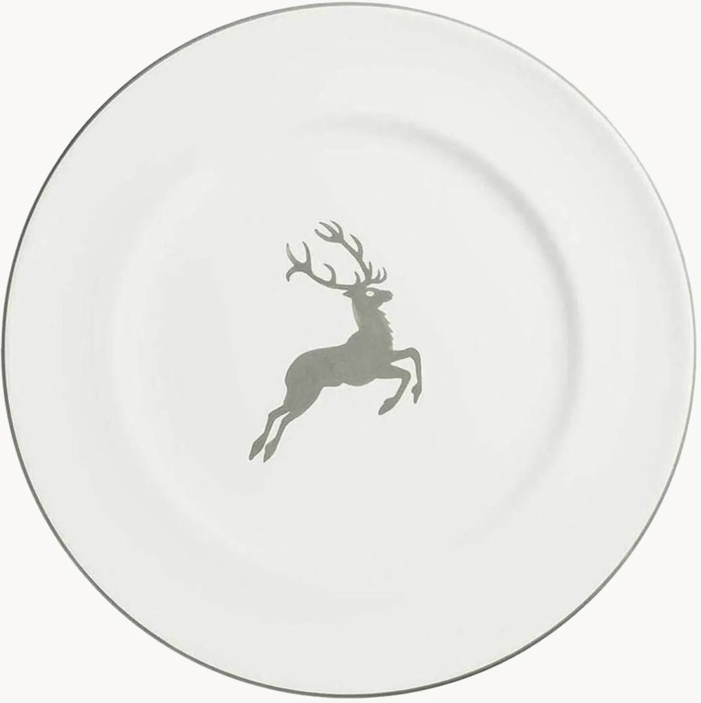 Handgemaakt dinerbord Grauer Hirsch