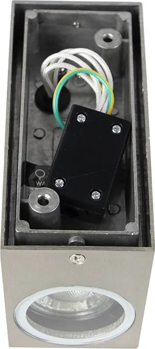 Moderne wandlamp aluminium 2-lichts IP44 - Baleno