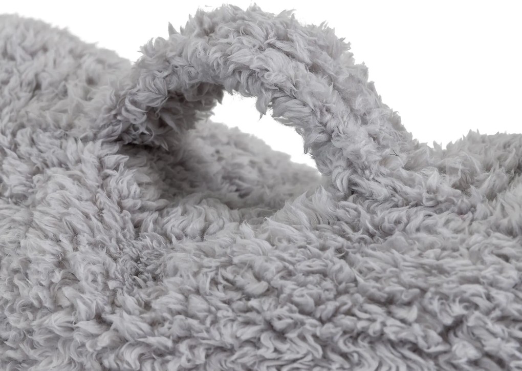 Teddy Fleece Chill Kussen - Grijs