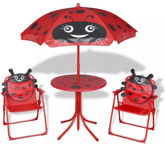 Bistroset met parasol voor kinderen rood