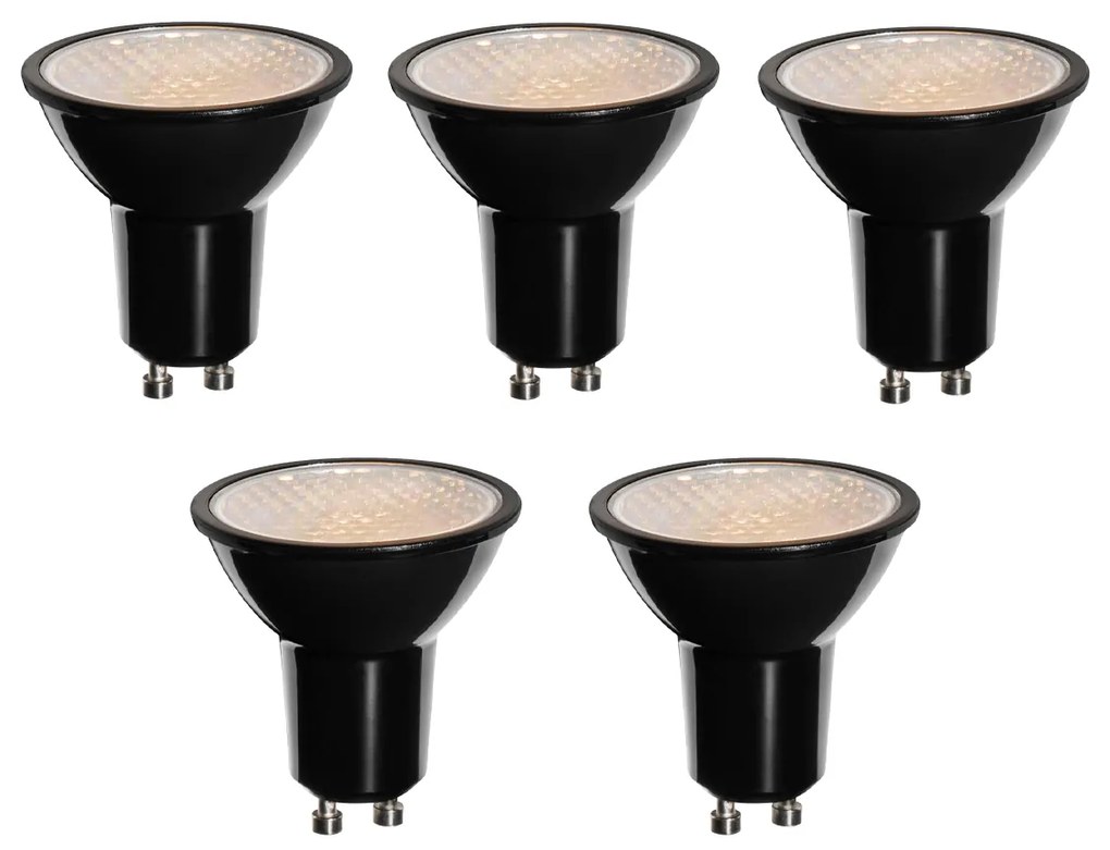 Set van 5 GU10 dimbare LED lampen 50mm honey rate 6W 400 lm 3000K