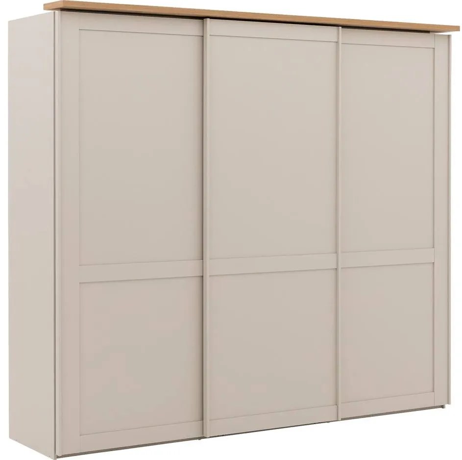 Goossens Kledingkast Riviera, Slaapkamerkast 250 cm breed, 217 cm hoog, 3 schuifdeuren