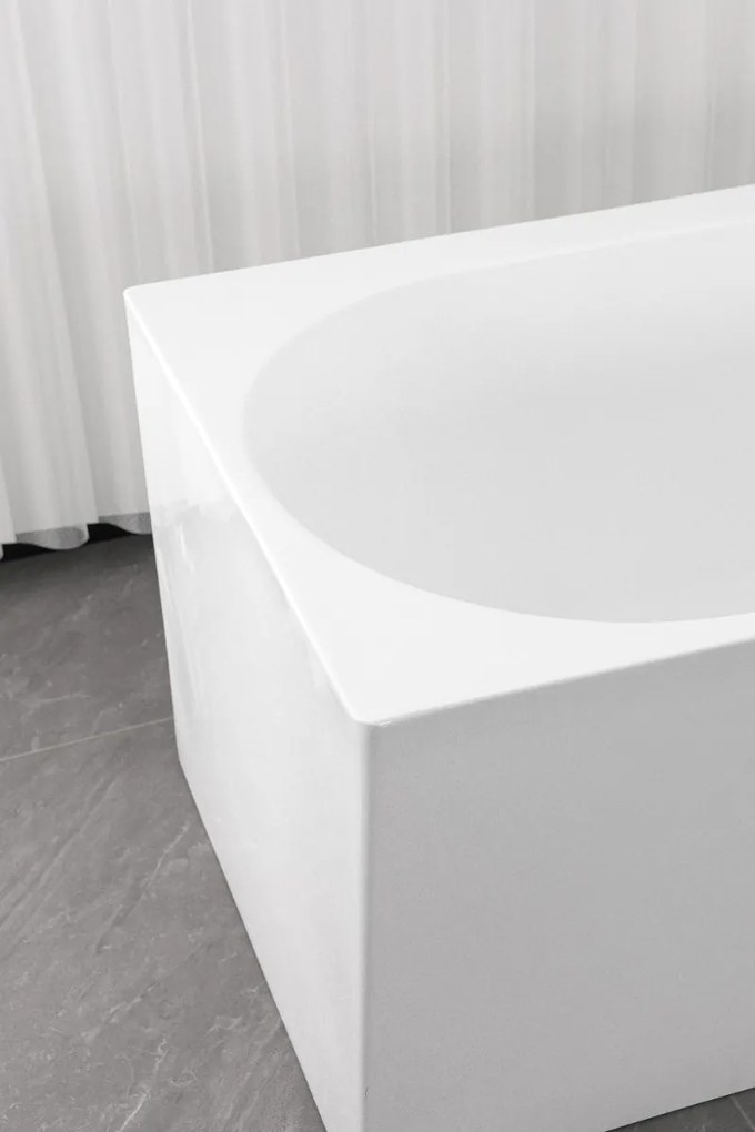 Badstuber Elise hoekbad links 180x80cm wit