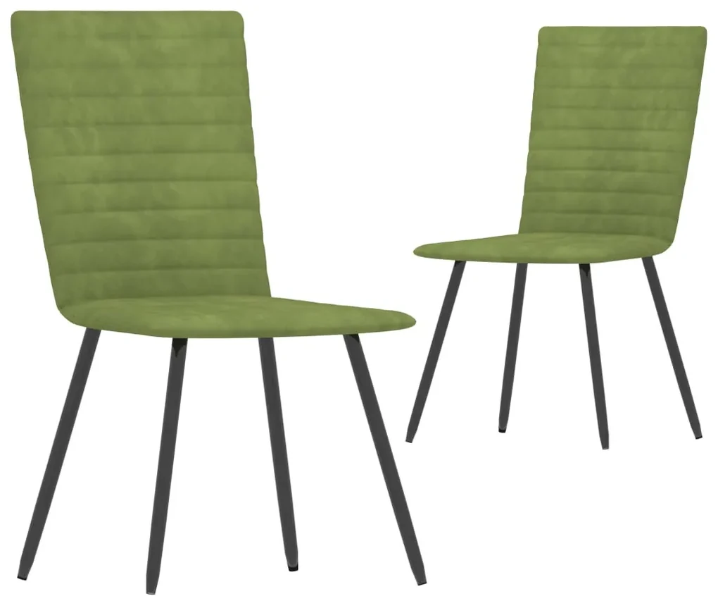 vidaXL Eetkamerstoelen 2 st fluweel groen
