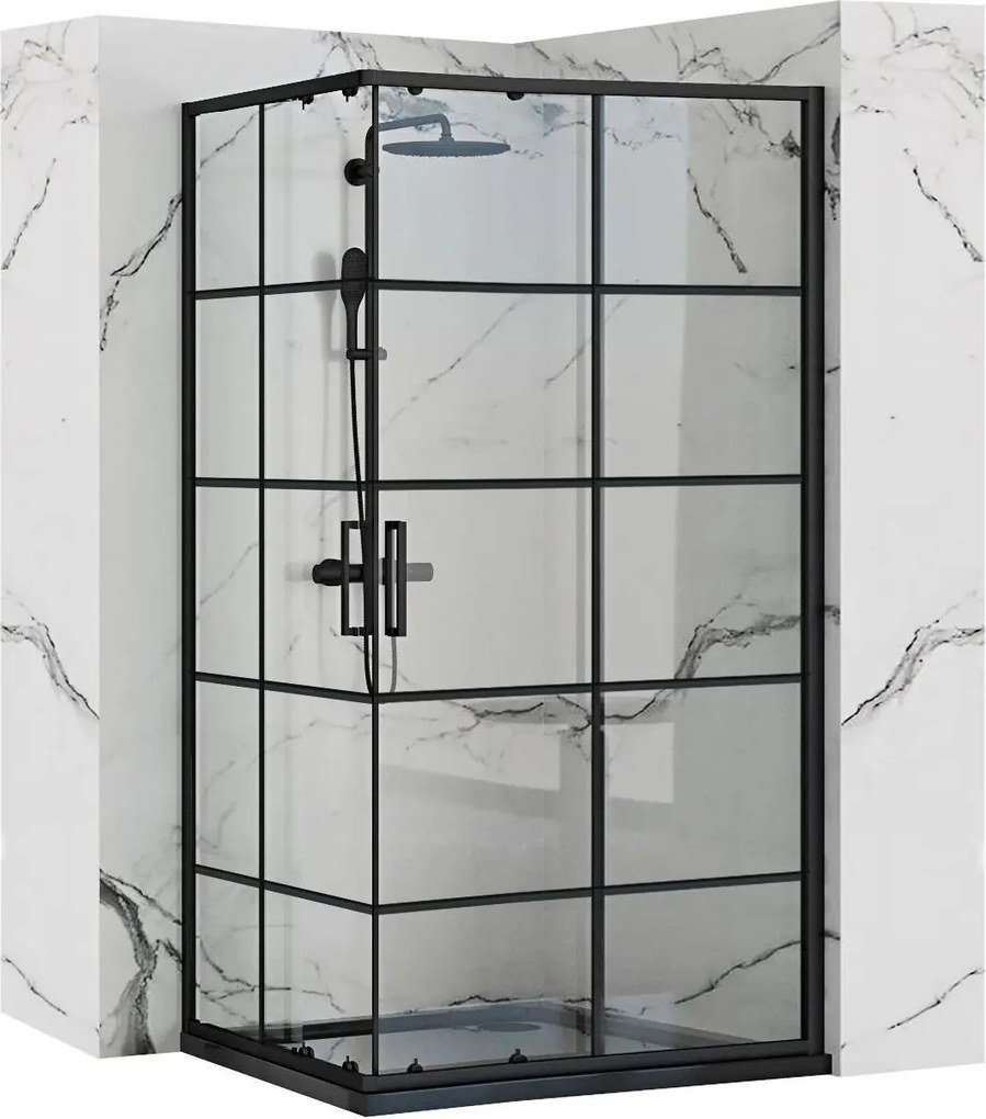 Rea Concept Zwart 80x100 douchewand
