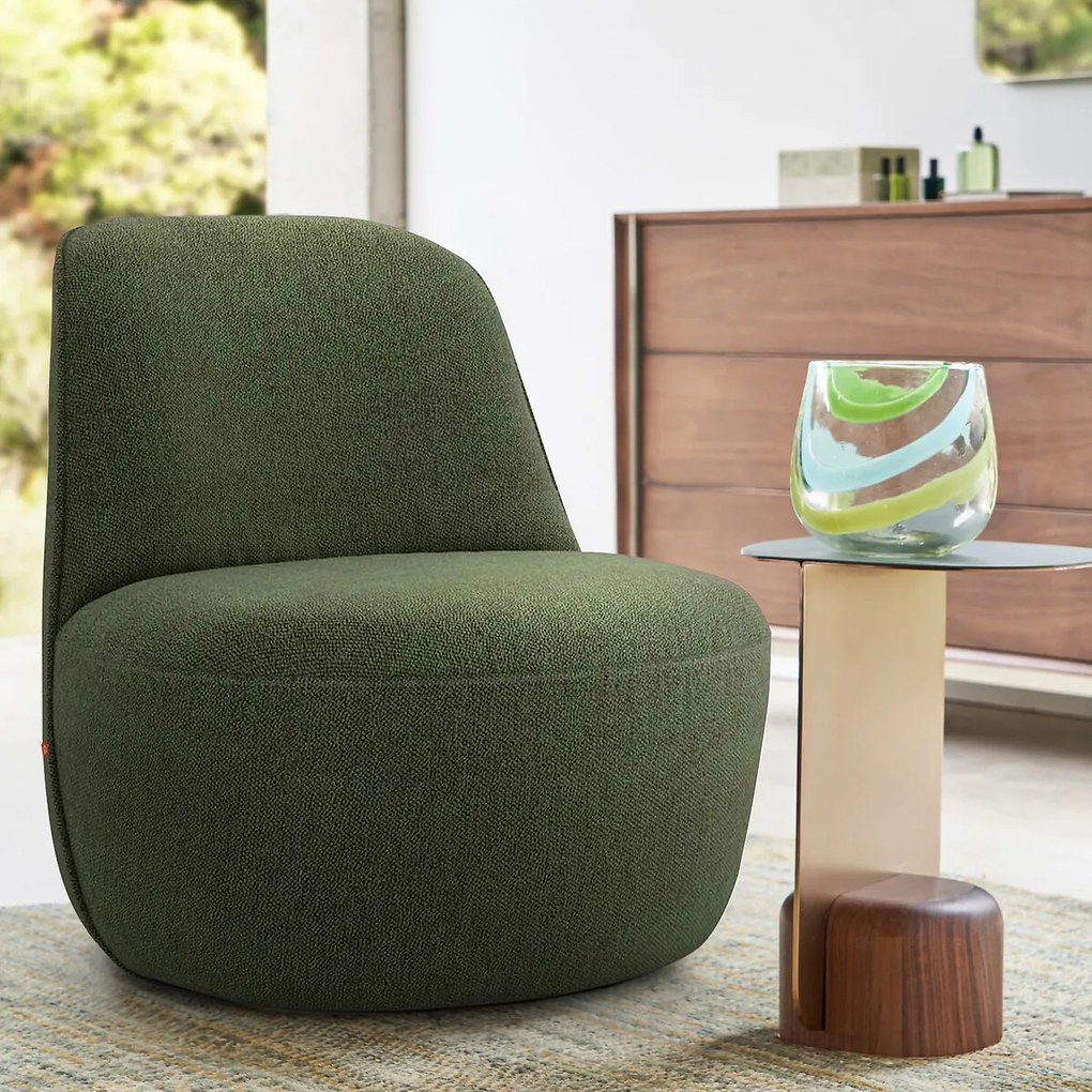 Draaifauteuil in bouclé, Rosebury