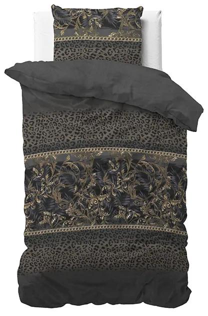 Sleeptime Elegance Tigarina Taupe 1-persoons (140 x 220 cm + 1 kussensloop) Dekbedovertrek