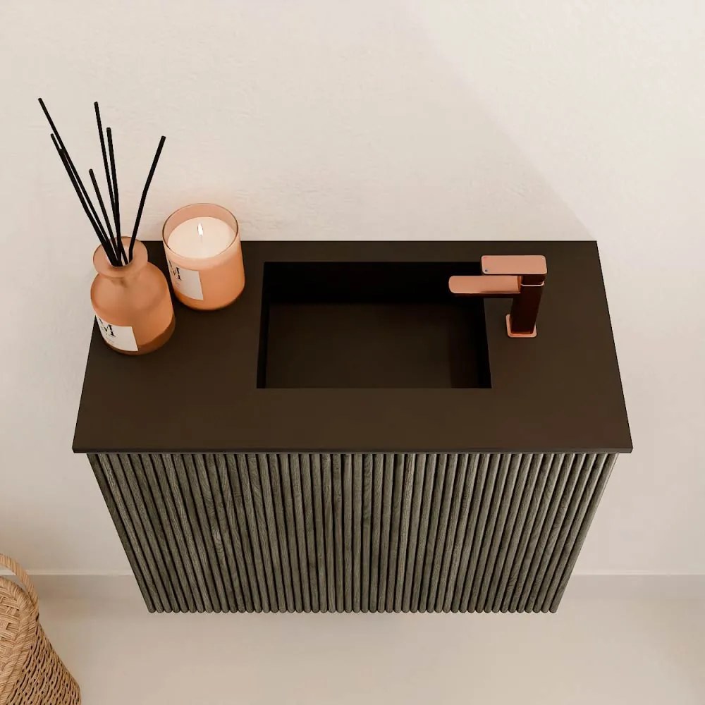 Mondiaz Joya 50cm toiletmeubel shadow met wastafel faye rechts 1 kraangat urban
