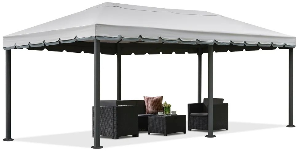 Grijs tuinpaviljoen Valencia 4x6m Tuinpunt