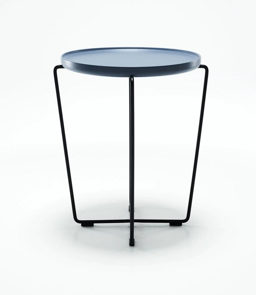 WON | Bijzettafel Cage diameter 40 cm x hoogte 51 cm blauw bijzettafels hdf, staal tafels meubels | NADUVI outlet