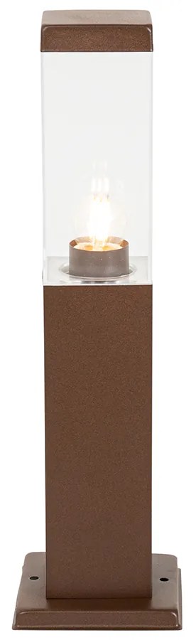 Smart buitenlamp paal roestbruin 45cm incl. Wifi P45 - Malios