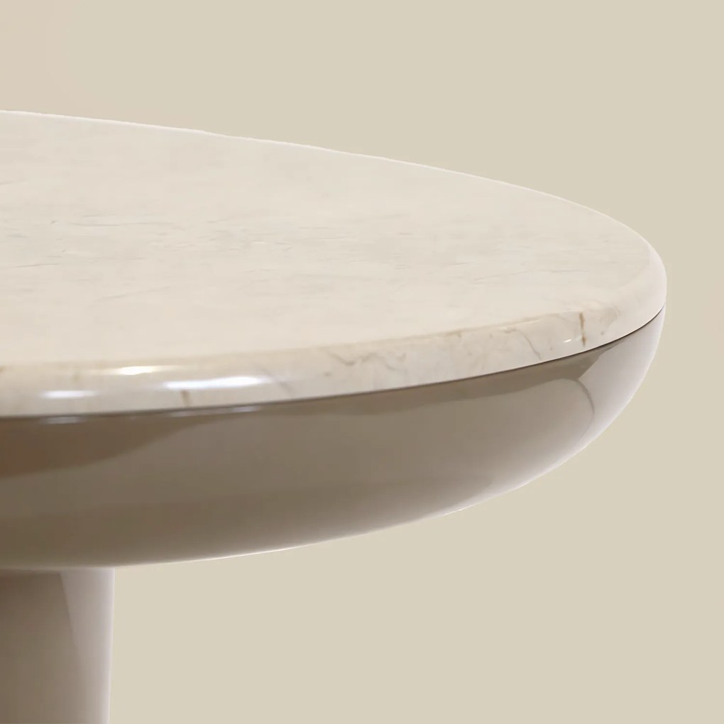 Salontafel Marmer Hoogglans Rond - 80 X 80cm.