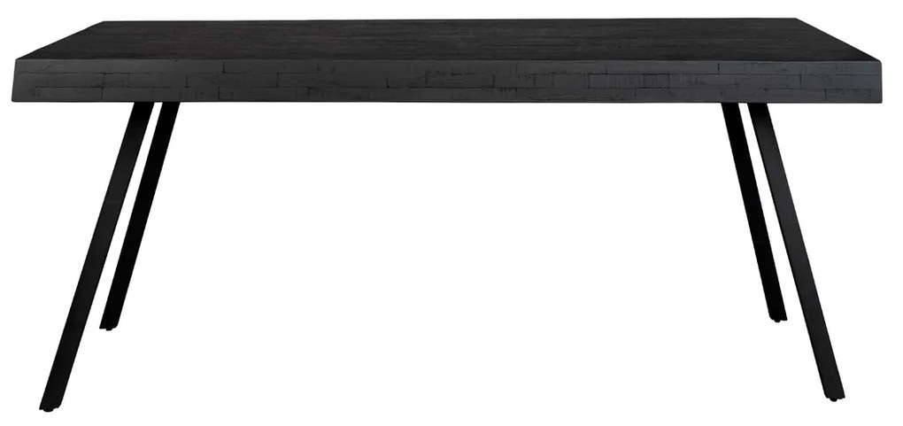 Lavis Suri Black Eettafel Van Gerecycled Teak Zwart 160 X 78 Cm - 160 X 78cm.
