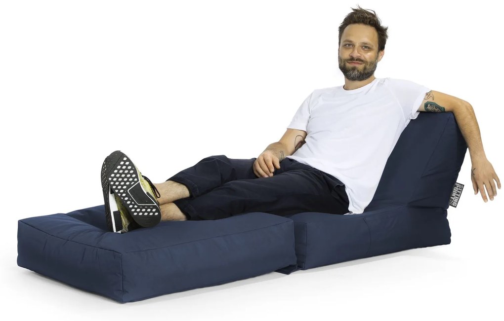 Loungebed Twist Scuba Outdoor - Jeansblauw