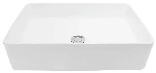 Nemo Spring Sun rechthoek wastafel opbouw 500x350x120 mm porselein wit afvoergat diameter 45 mm zonder overloop zonder kraangat HDA055