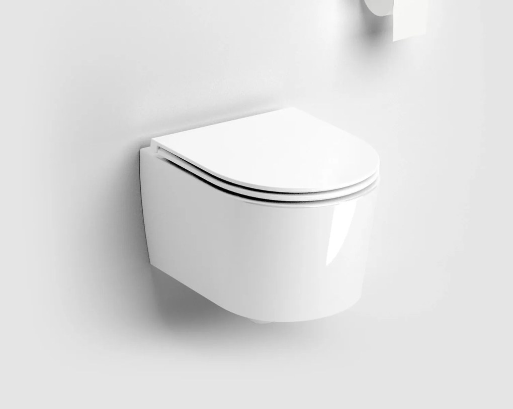 Clou InBe randloos toilet keramiek met softclose zitting wit glans