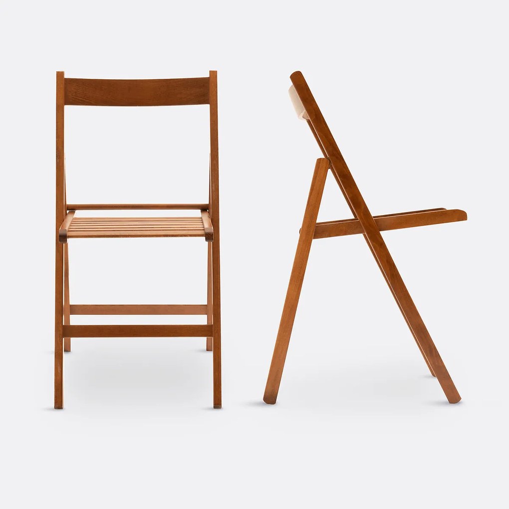 Set van 2 klapstoelen, massief beuken, Yoann