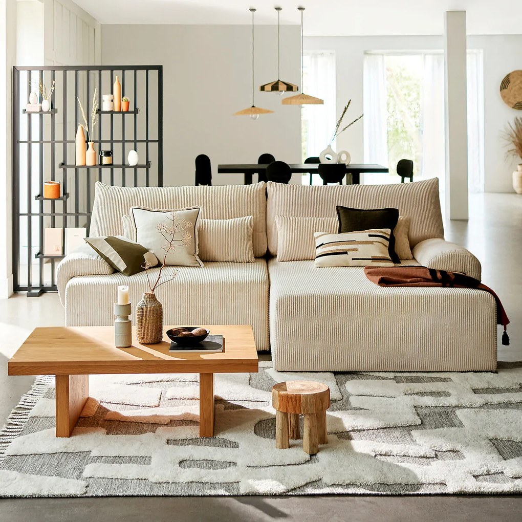 Decoratieve vaas in bamboe, H22 cm, Plooming