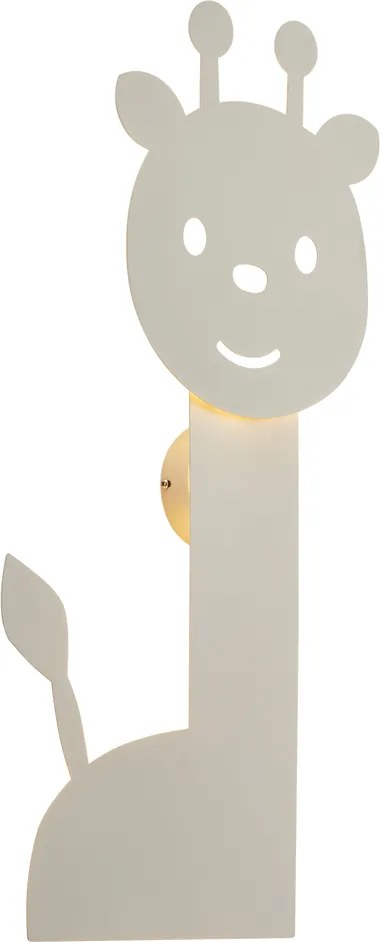 Kinder wandlamp beige incl. LED 3-staps dimbaar - Gigi the Giraffe