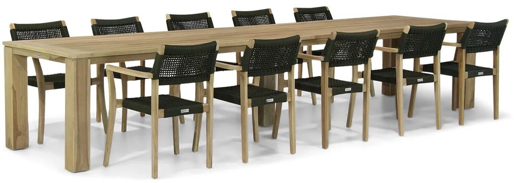 Tuinset 10 personen 400 cm Rope Groen Lifestyle Garden Furniture Dallas/Brighton