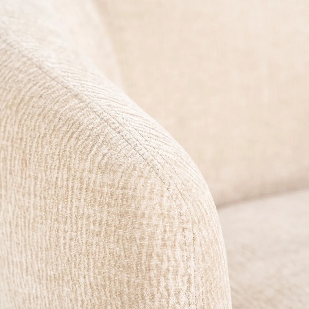 Zachte Fauteuil Taupe Met Ronde Rug