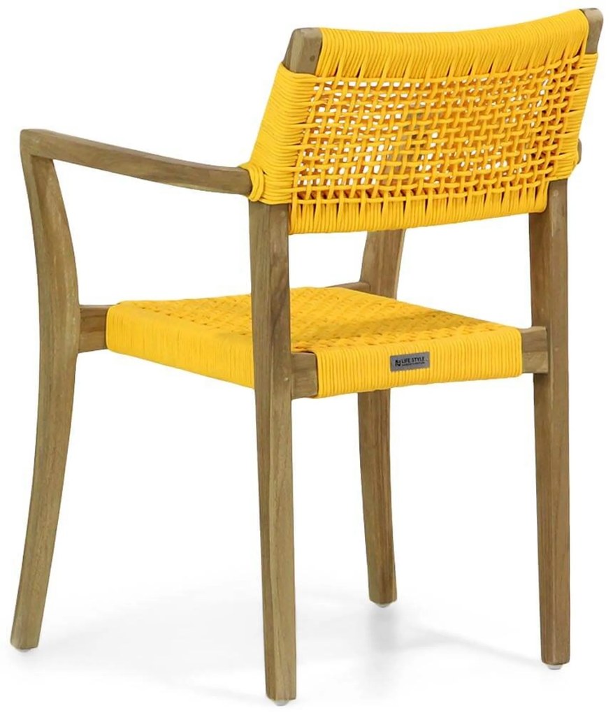 Tuinset 6 personen 240 cm Rope Geel Lifestyle Garden Furniture Dallas/Brighton