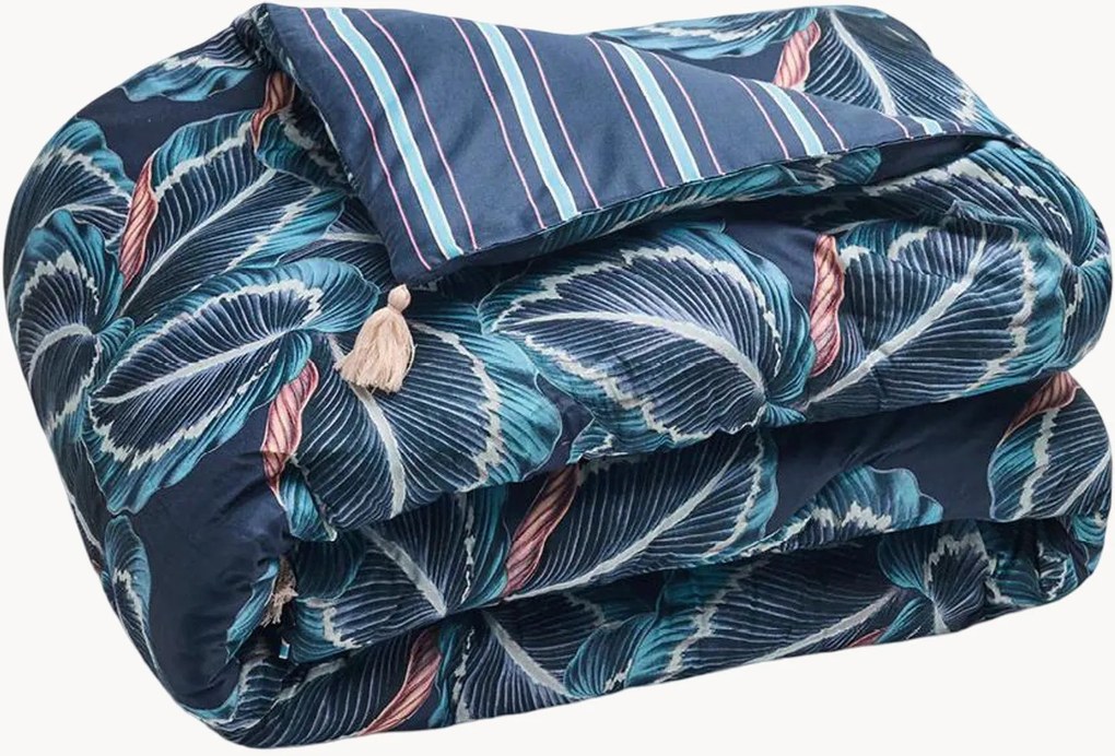 Katoenen satijnen deken Calathea