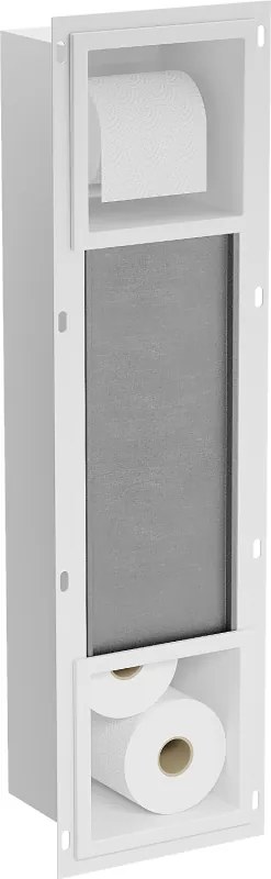 Mexen X-Wall-BP toiletrolhouder met magazijn, wit - 1924