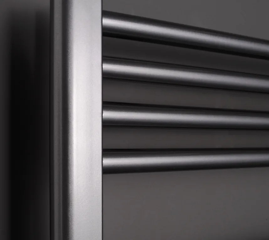 Instamat Rondo Lux handdoekradiator 181x60.7cm zwart mat 1054W