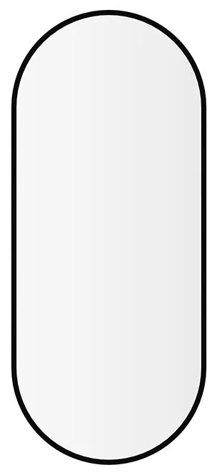 Mueller Ovalis ovale spiegel met lijst 30x70cm zwart mat