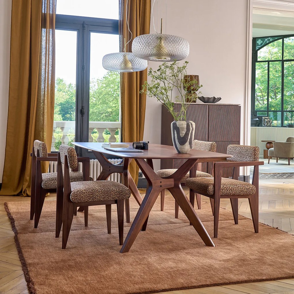 Rechthoekige tafel in massief notenhout, Maricielo
