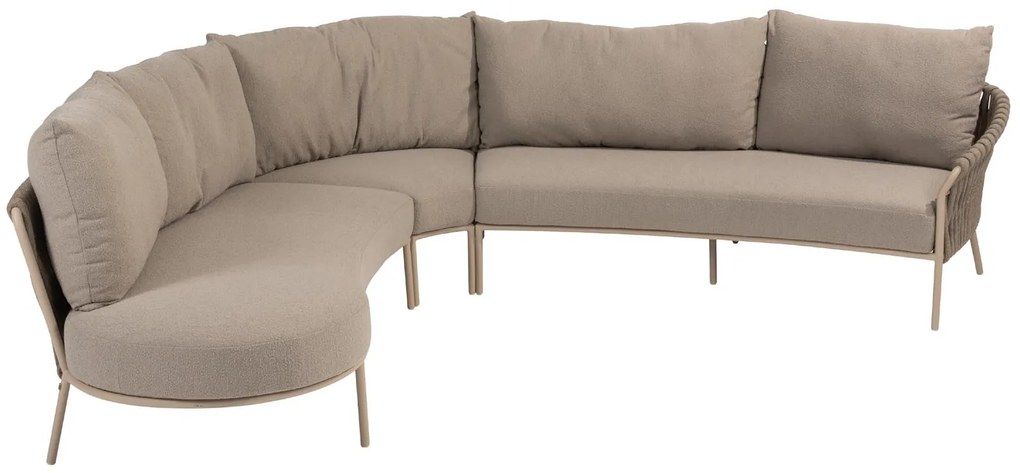 4 Seasons Outdoor Comino hoek loungebank latte SALE  LoungebankLoungeset    beige weerbestendig