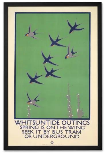 Whitsuntide Outings, print met frame