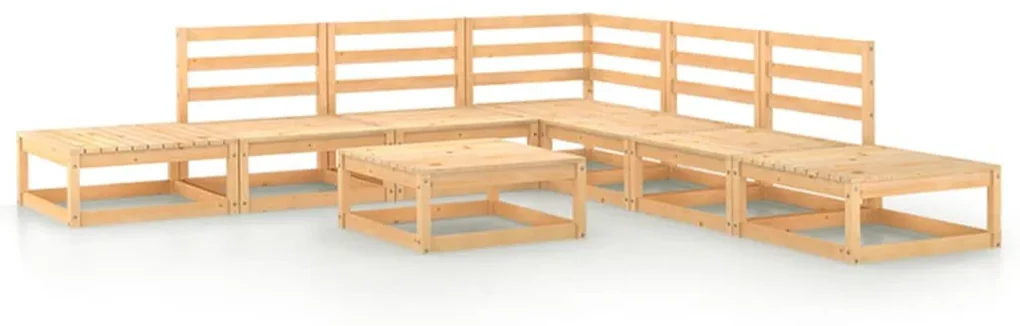 vidaXL 8-delige Loungeset massief grenenhout