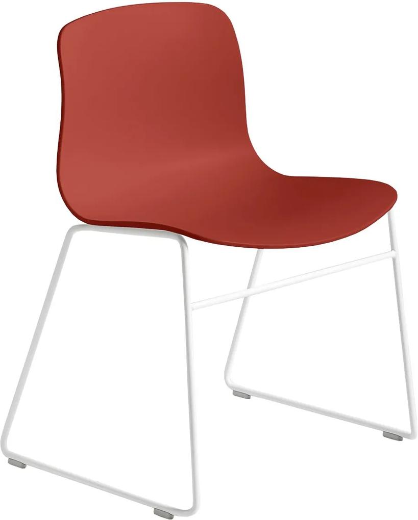 Hay About a Chair AAC08 stoel met wit onderstel Warm Red