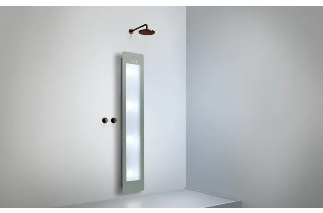 Sunshower Round Plus L infrarood + UV licht opbouw incl. wandbeugel 185x33x12cm full body Organic grey L0600-L0103-SML0700