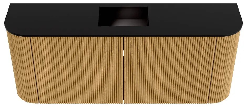 Mondiaz Joya 105cm toiletmeubel ronding links/rechts oak met wastafel faye midden 1 kraangat urban