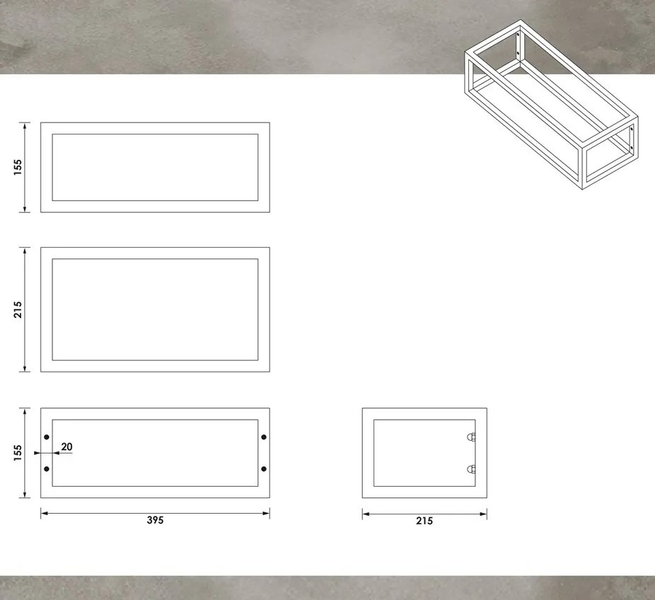 Brauer Believe frame voor fontein 40cm RVS geborsteld