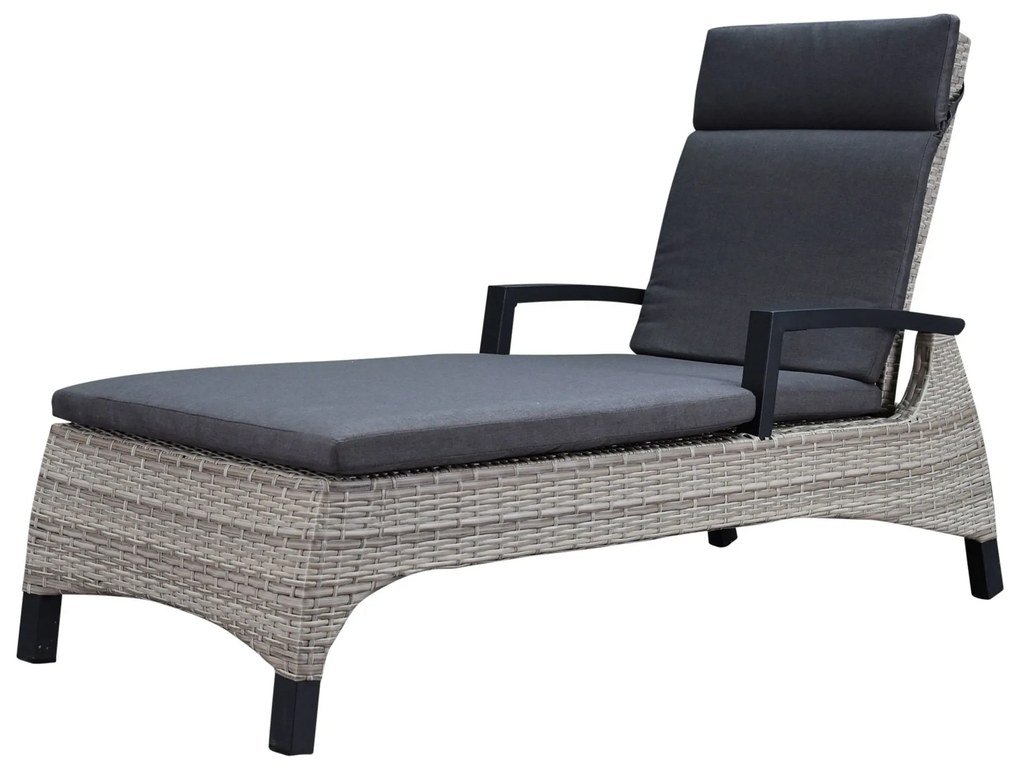 Showroommodel Dallas ligbed 162x70xH101 cm grijs wicker