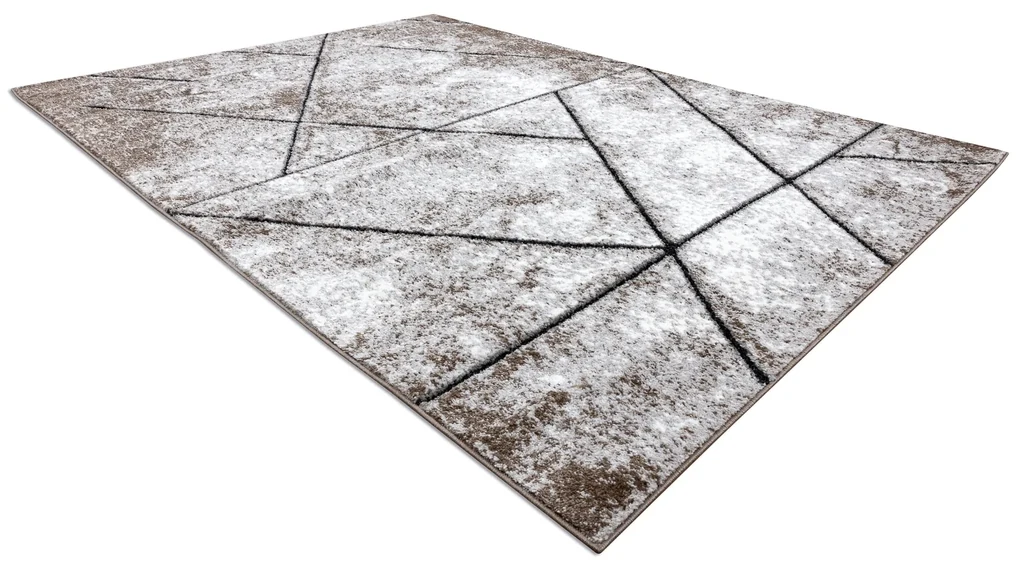 Tapijt modern COZY 8872 Wall, geometrisch , drieho  - Structureel,  twee poolhoogte , bruin