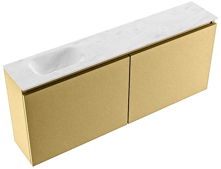 Mondiaz Ture DLux toiletmeubel 120cm oro met wastafel opalo links zonder kraangat