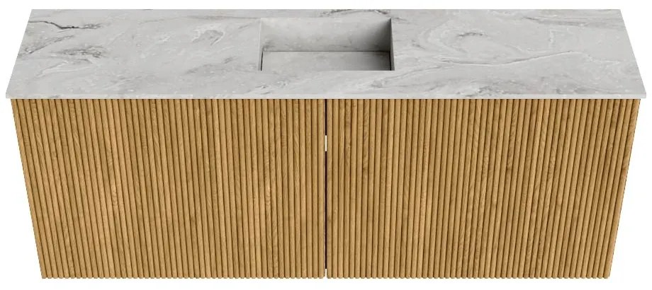 Mondiaz Joya DLux 100cm toiletmeubel oak met wastafel faye midden zonder kraangat glace