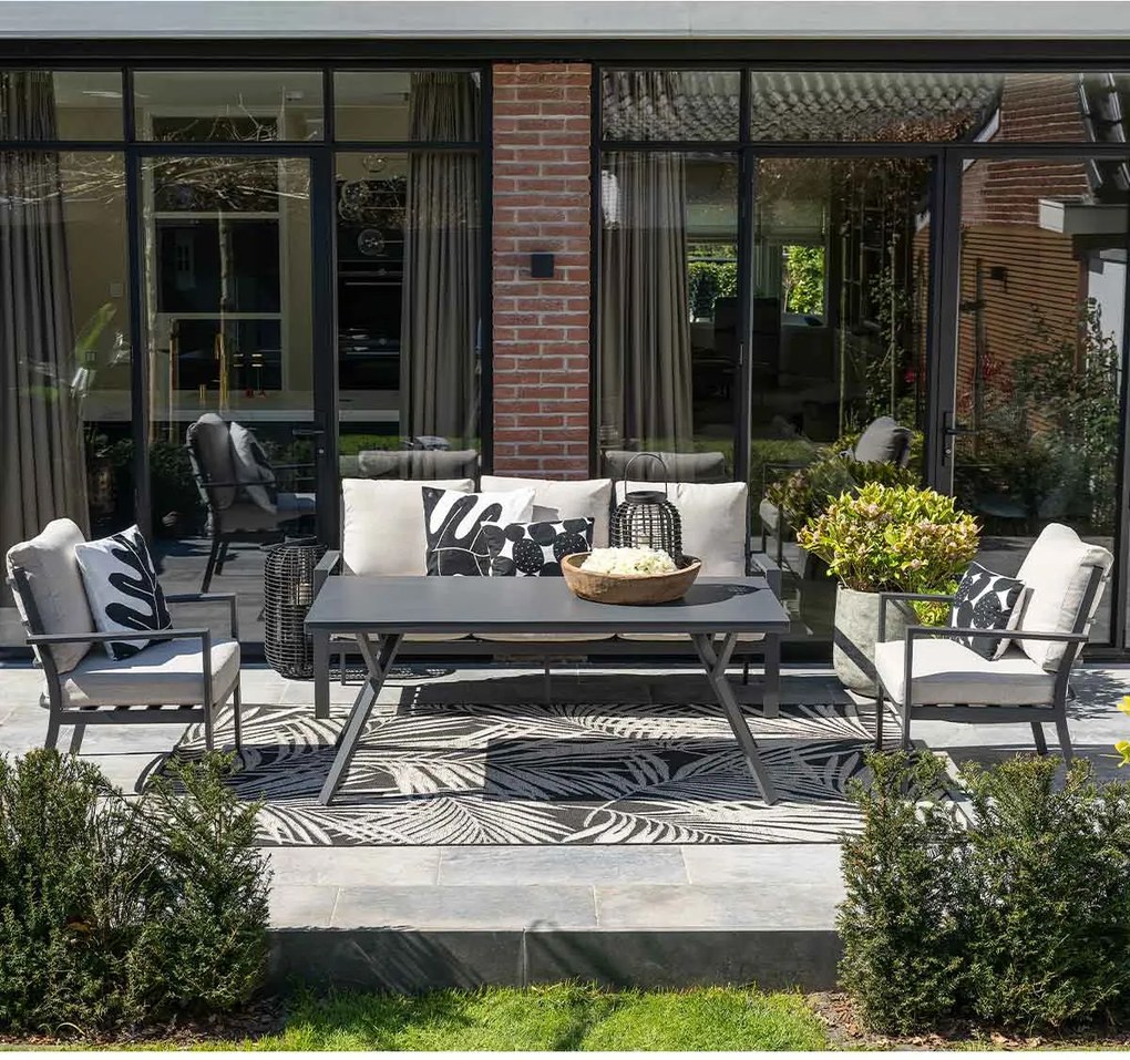 Garden Impressions Senja lounge dining set 4-delig - desert sand