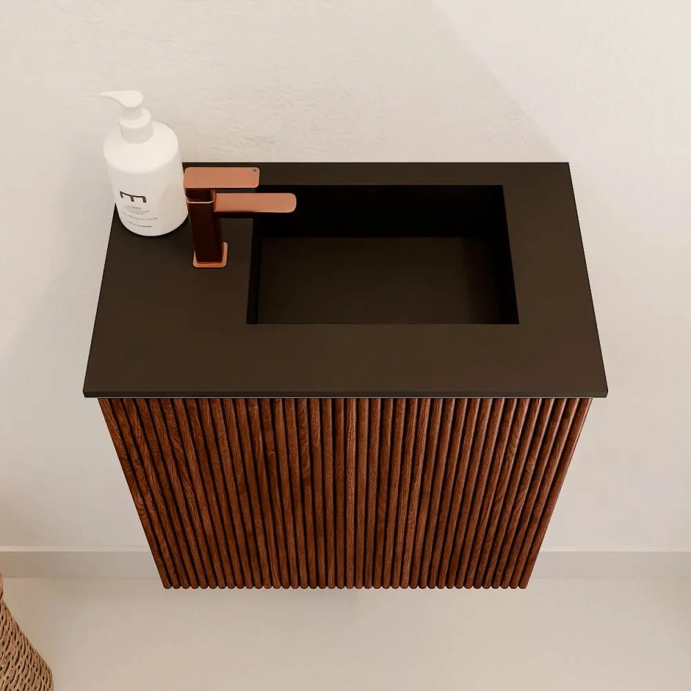 Mondiaz Joya 40cm toiletmeubel ruby met wastafel faye rechts 1 kraangat urban