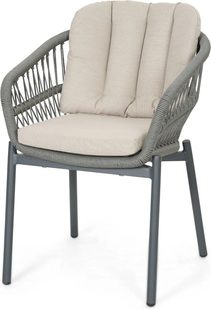 Tuinset 6 personen 150 cm Rope Grijs De Laan Projects