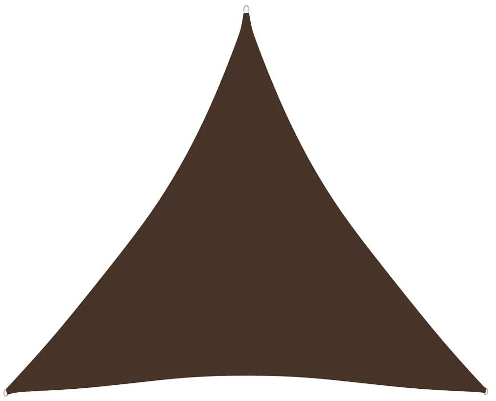 vidaXL Zonnescherm driehoekig 3x3x3 m oxford stof bruin