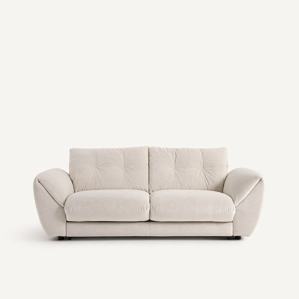 3-zits slaapbank in linnen fluweel, EDGAR