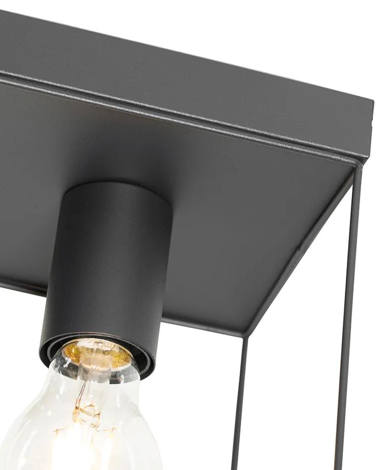 Minimalistische plafondlamp zwart 4-lichts - Kodi Modern E27 Binnenverlichting Lamp